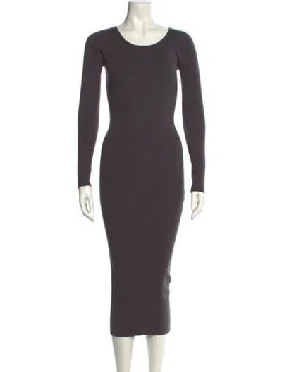 Pre-owned Lpa Nylon Long Dress In Gray