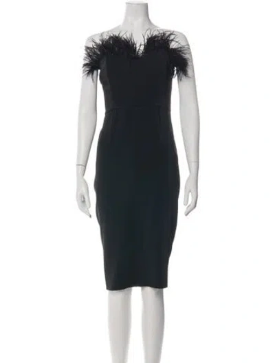 Pre-owned Lpa Off-the-shoulder Knee-length Dress In Black