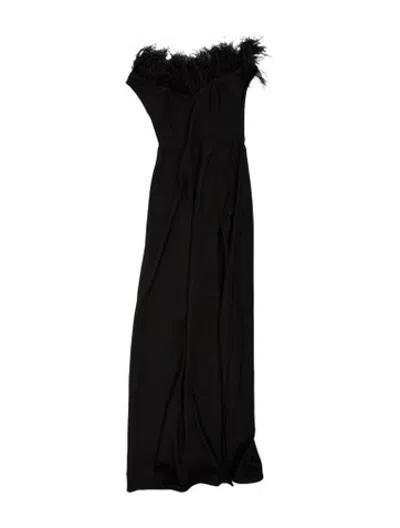 Pre-owned Lpa Off-the-shoulder Long Dress In Black