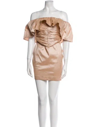 Pre-owned Lpa Off-the-shoulder Mini Dress W/ Tags In Pink