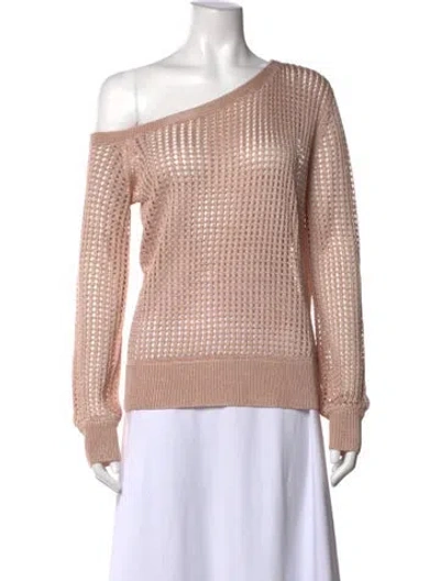 Pre-owned Lpa Off-the-shoulder Sweater In Neutral