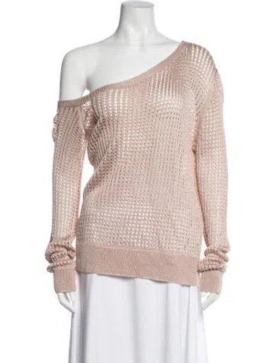 Pre-owned Lpa Off-the-shoulder Sweater In Neutral