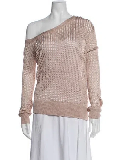 Pre-owned Lpa Off-the-shoulder Sweater W/ Tags In Neutrals