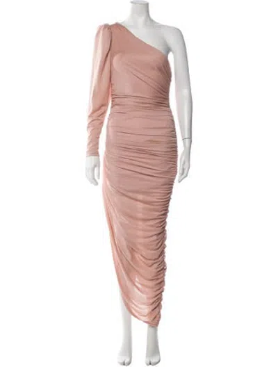 Pre-owned Lpa One-shoulder Midi Length Dress In Pink