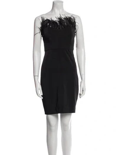 Pre-owned Lpa One-shoulder Mini Dress In Black