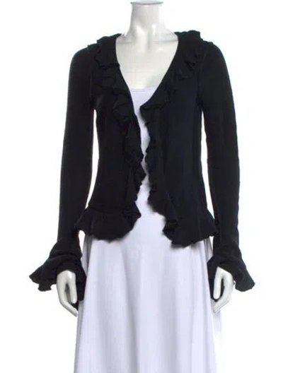 Pre-owned Lpa Open Front Sweater In Black