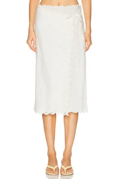 Lpa Ophelia Midi Skirt In White
