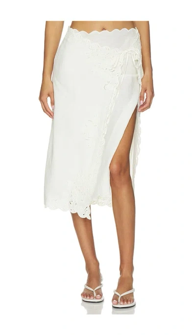 Lpa Ophelia Midi Skirt In White