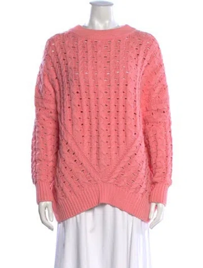 Pre-owned Lpa Patterned Crew Neck Sweater In Pink