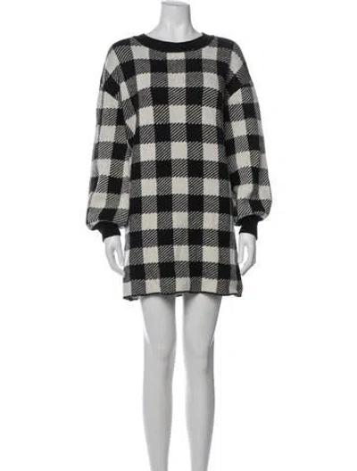 Pre-owned Lpa Plaid Print Crew Neck Sweater In Multi