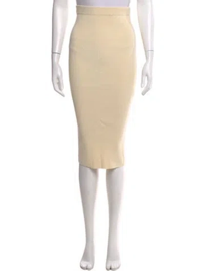 Pre-owned Lpa Pleated Accents Midi Length Skirt In Neutral