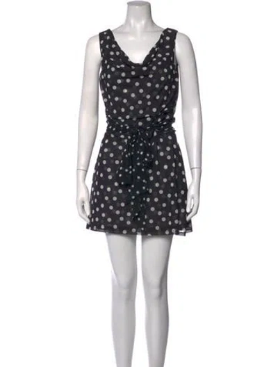 Pre-owned Lpa Polka Dot Print Mini Dress In Multicolor