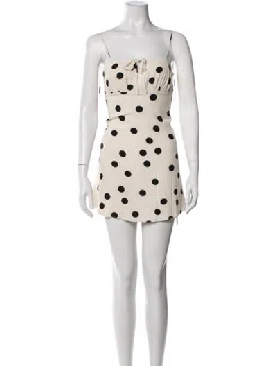 Pre-owned Lpa Polka Dot Print Mini Dress W/ Tags In Neutrals