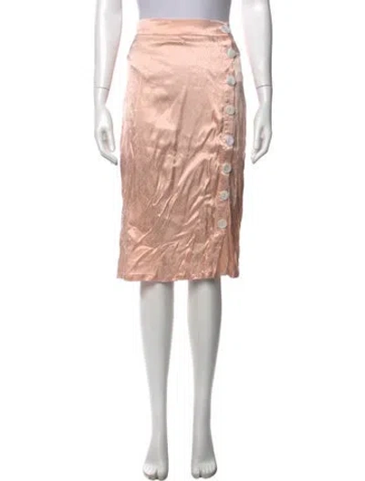 Pre-owned Lpa Printed Midi Length Skirt In Pink
