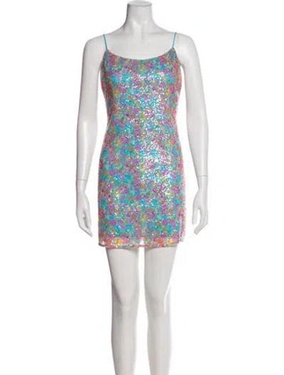Pre-owned Lpa Printed Mini Dress In Pink