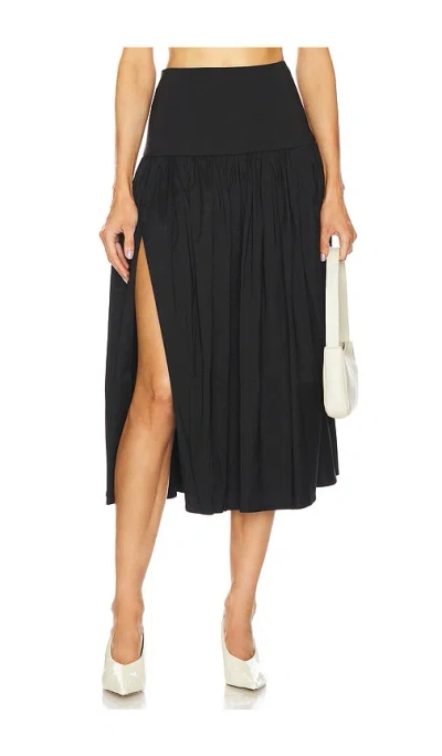 Lpa Sabrina Midi Skirt In Black