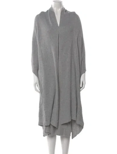 Pre-owned Lpa Scoop Neck Midi Length Dress In Gray