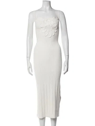 Pre-owned Lpa Scoop Neck Midi Length Dress In Neutral