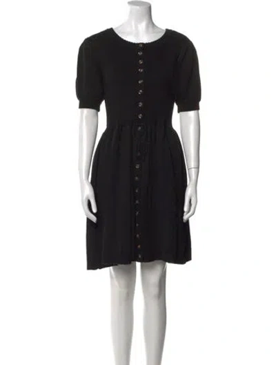 Pre-owned Lpa Scoop Neck Mini Dress In Black