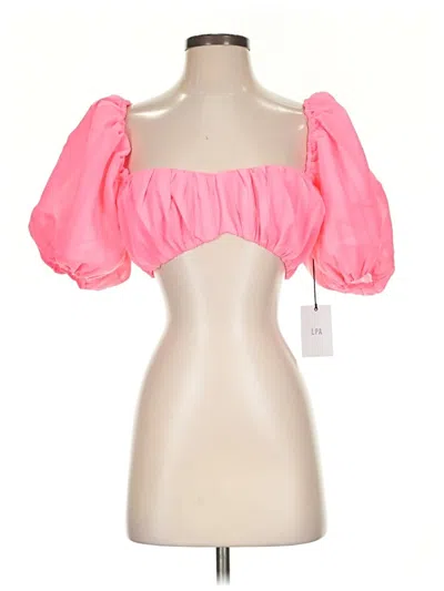 Lpa Short Sleeve Blouse In Pink
