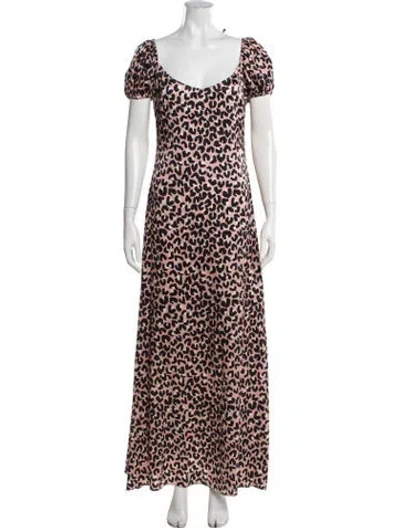 Pre-owned Lpa Silk Long Dress W/ Tags In Pink