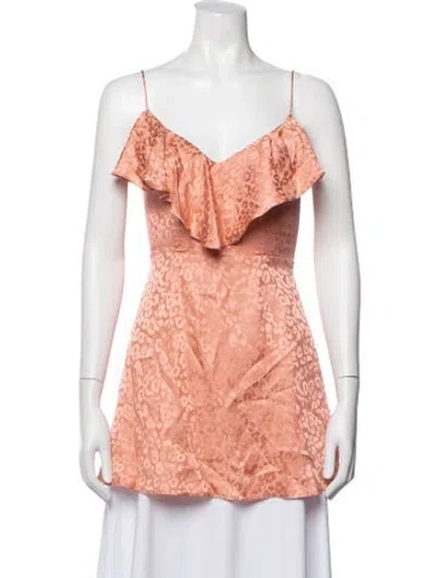 Pre-owned Lpa Silk Mini Dress In Pink