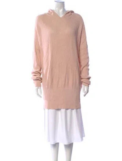 Pre-owned Lpa Silk V-neck Sweater In Pink