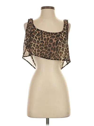 Pre-owned Lpa Sleeveless Blouse In Brown