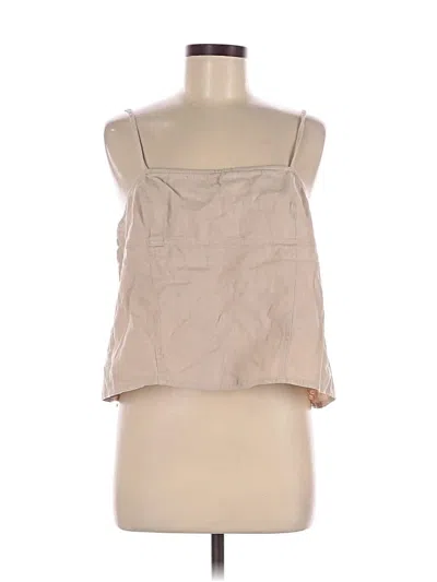 Pre-owned Lpa Sleeveless Blouse In Tan