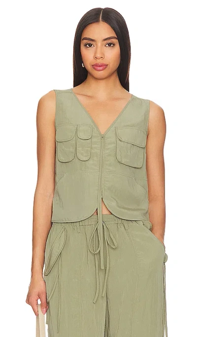 Lpa Sojinita Cargo Vest Top In Sage