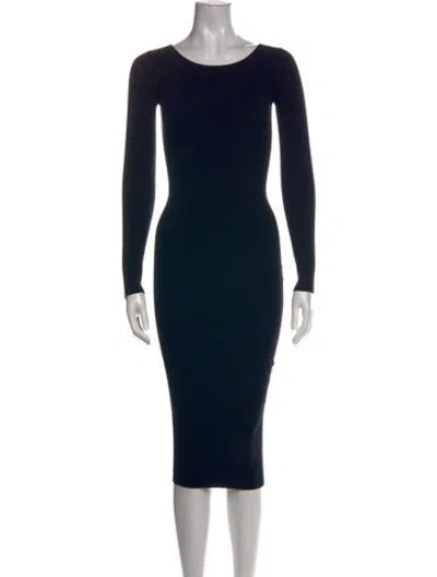 Pre-owned Lpa Solid Long Sleeve Dress In Black