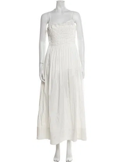 Pre-owned Lpa Square Neckline Long Dress In Neutral