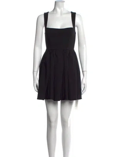 Pre-owned Lpa Square Neckline Mini Dress In Black