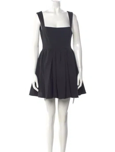 Pre-owned Lpa Square Neckline Mini Dress In Blue