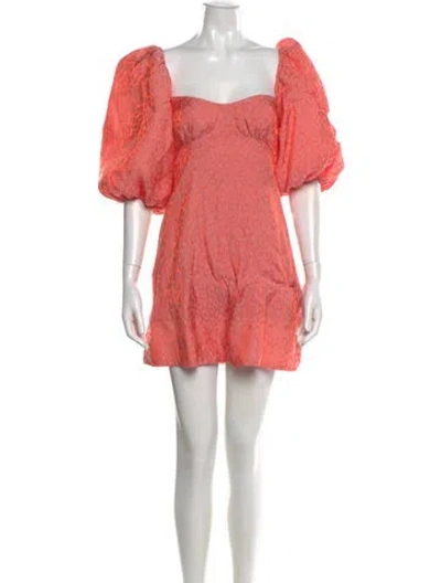 Pre-owned Lpa Square Neckline Mini Dress In Pink