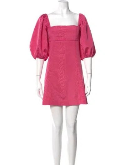 Pre-owned Lpa Square Neckline Mini Dress In Pink