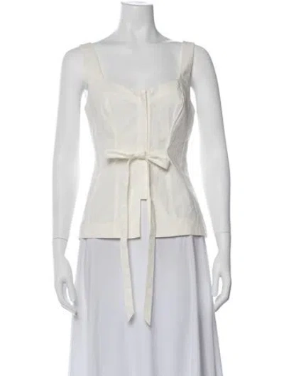 Pre-owned Lpa Square Neckline Sleeveless Top In Neutral