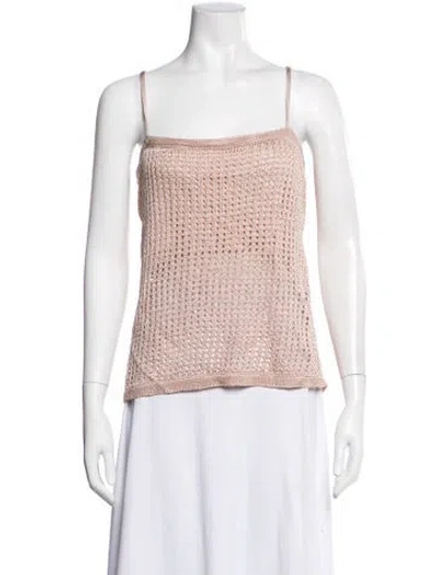 Pre-owned Lpa Square Neckline Sleeveless Top In Pink