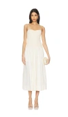 Lpa Stacci Midi Dress In Beige & Cream