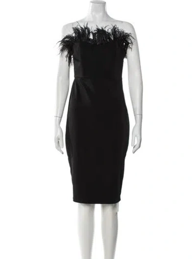 Pre-owned Lpa Strapless Knee-length Dress In Black