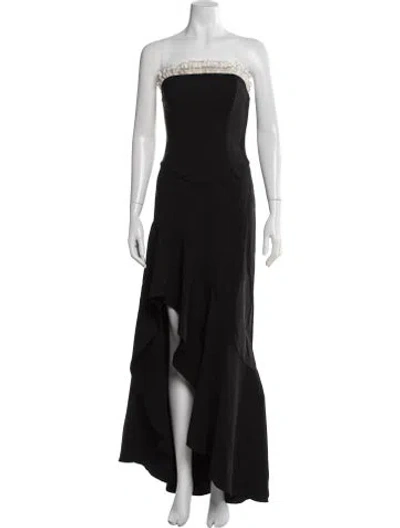 Pre-owned Lpa Strapless Long Dress In Black