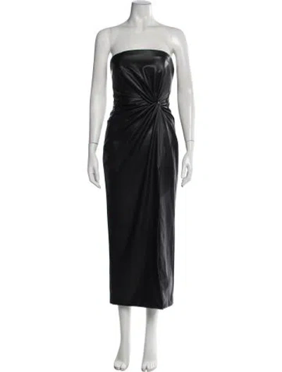 Pre-owned Lpa Strapless Long Dress In Black