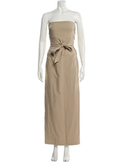 Pre-owned Lpa Strapless Long Dress In Neutral