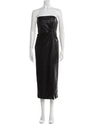 Pre-owned Lpa Strapless Midi Length Dress In Black