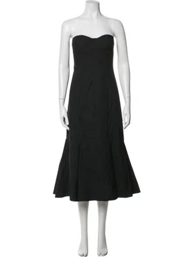 Pre-owned Lpa Strapless Midi Length Dress In Black