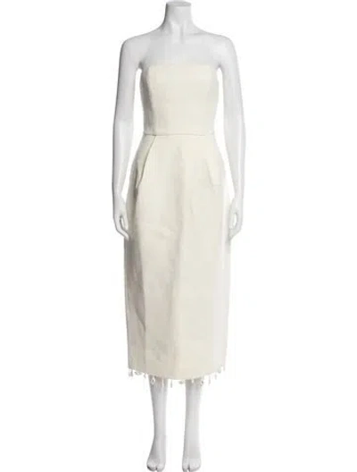 Pre-owned Lpa Strapless Midi Length Dress In Neutral