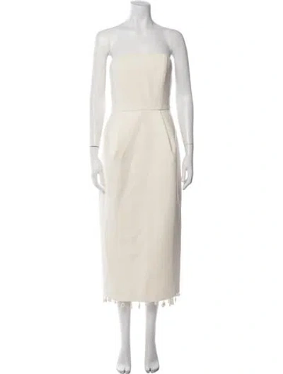 Pre-owned Lpa Strapless Midi Length Dress In Neutrals