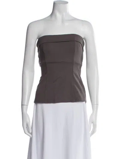 Pre-owned Lpa Strapless Top In Brown