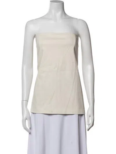 Pre-owned Lpa Strapless Top In Neutrals
