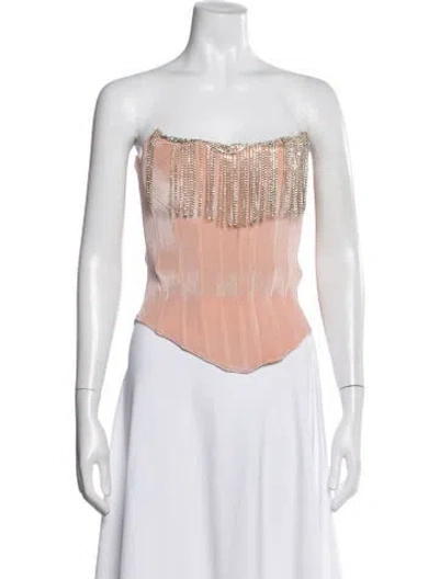 Pre-owned Lpa Strapless Top In Pink